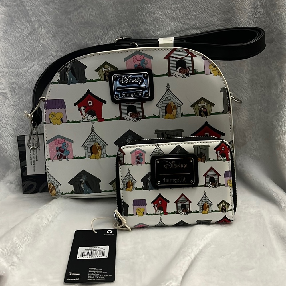 Loungefly Disney dog and dog house purse and wallet